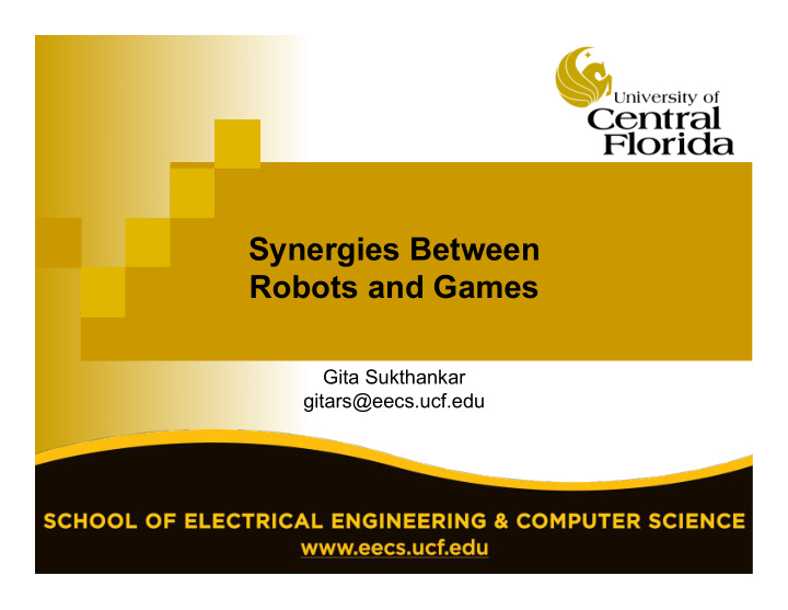 synergies between robots and games