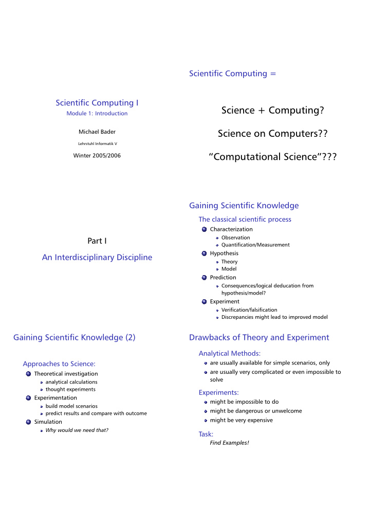 science computing