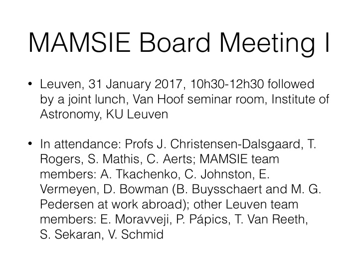 mamsie board meeting i