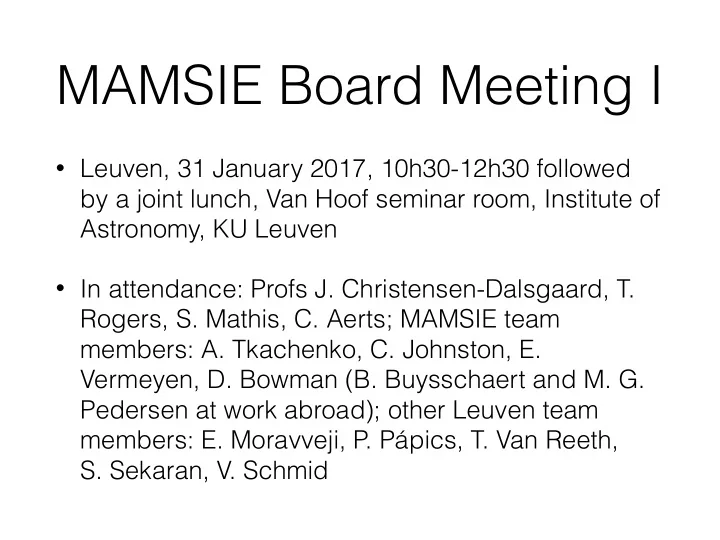 mamsie board meeting i