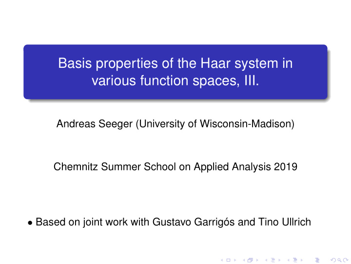 basis properties of the haar system in various function