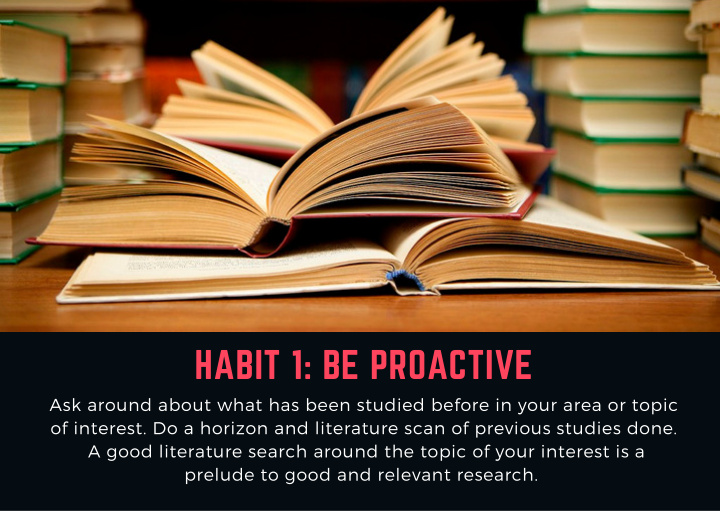 habit 1 be proactive