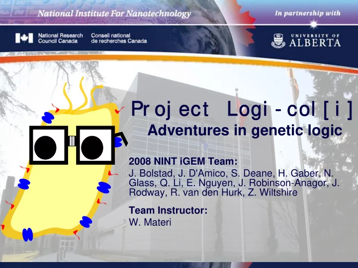 pr oj ect logi col i pr oj ect logi col i