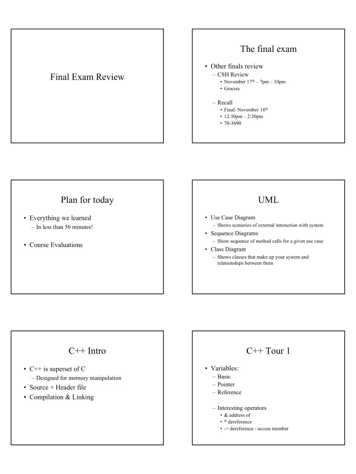 the final exam