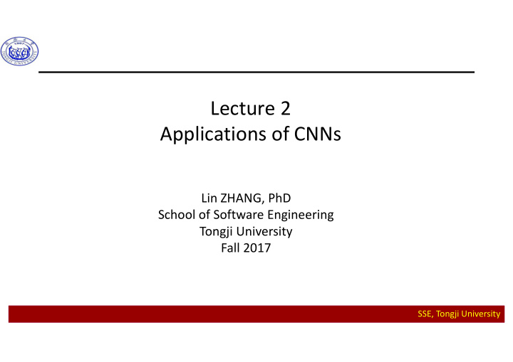 lecture 2 applications of cnns