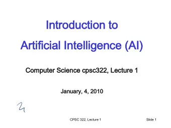 Ar  Arti  tifici  ficial  al In  Inte  tell  llig  igenc  ence  e (A  (AI)  I)  Co  Computer  ter