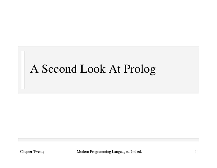 a second look at prolog