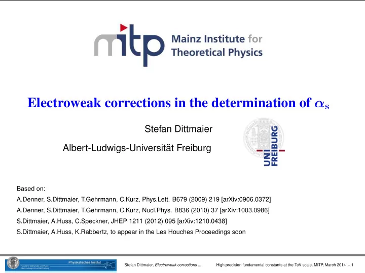 relevance and size of ew corrections