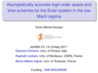 Asymptotically accurate high-order space and  time schemes for the Euler system in the low  Mach