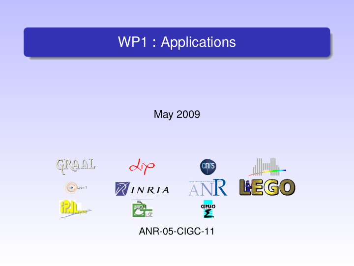 wp1 applications