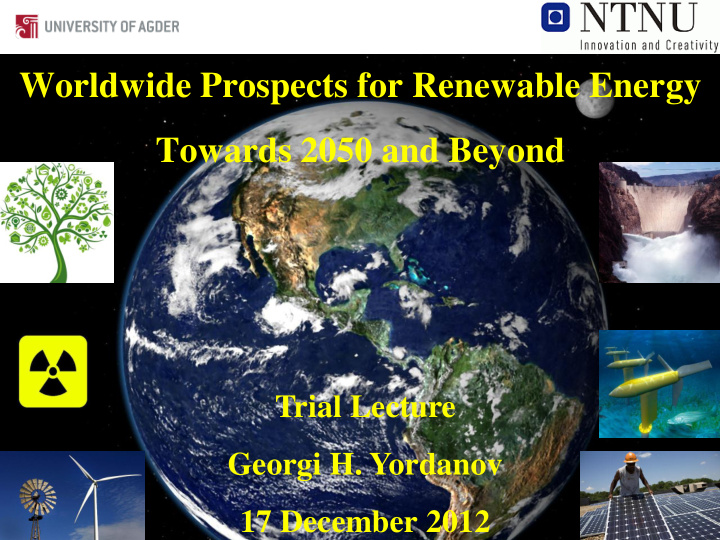 worldwide prospects for renewable energy