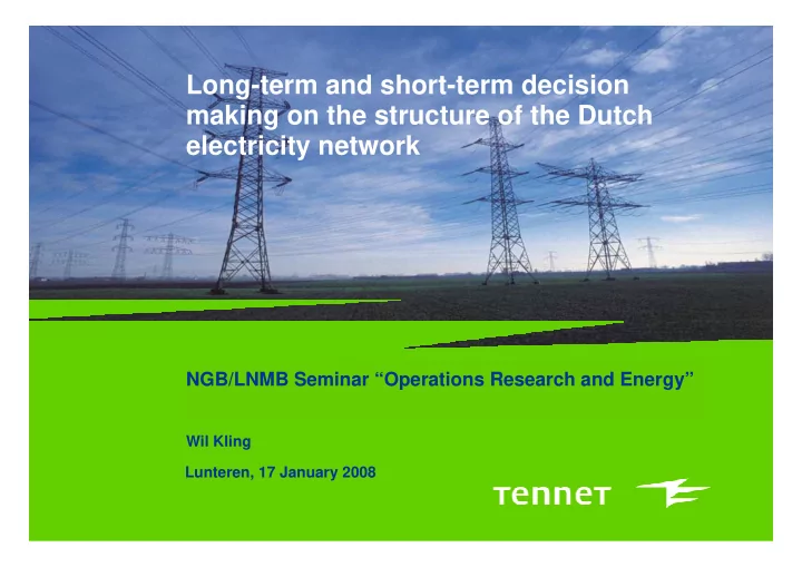 long term and short term decision making on the structure
