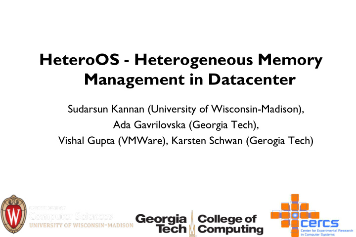 heteroos heterogeneous memory management in datacenter