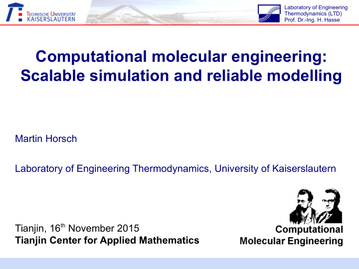 computational molecular engineering scalable simulation