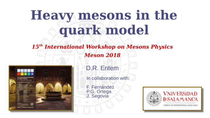heavy mesons in the quark model