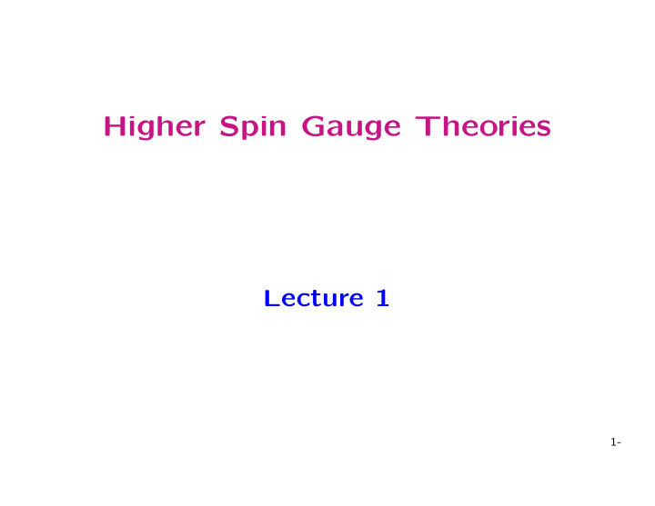 higher spin gauge theories