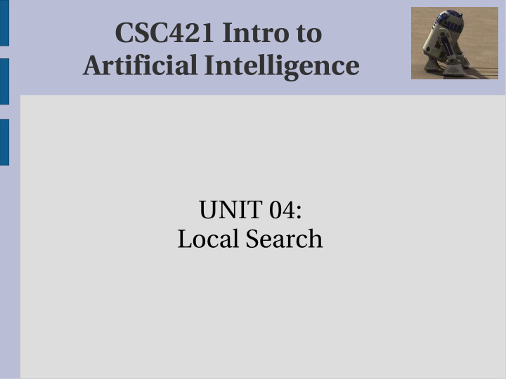 csc421 intro to artificial intelligence