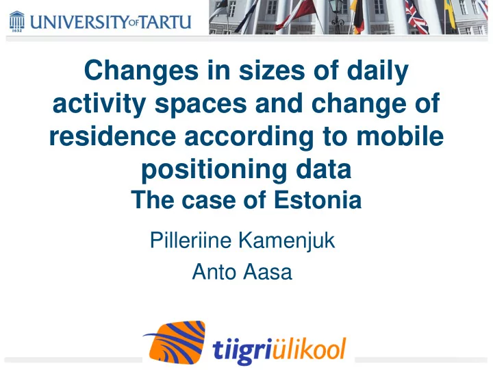 pilleriine kamenjuk anto aasa importance of the subject