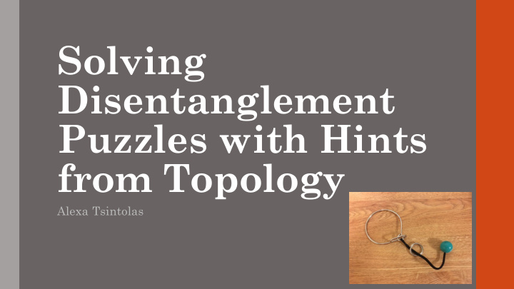 solving disentanglement