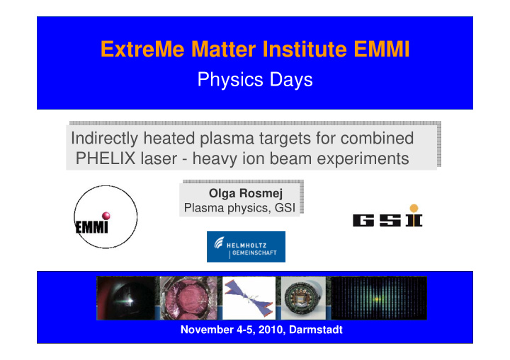 extreme matter institute emmi