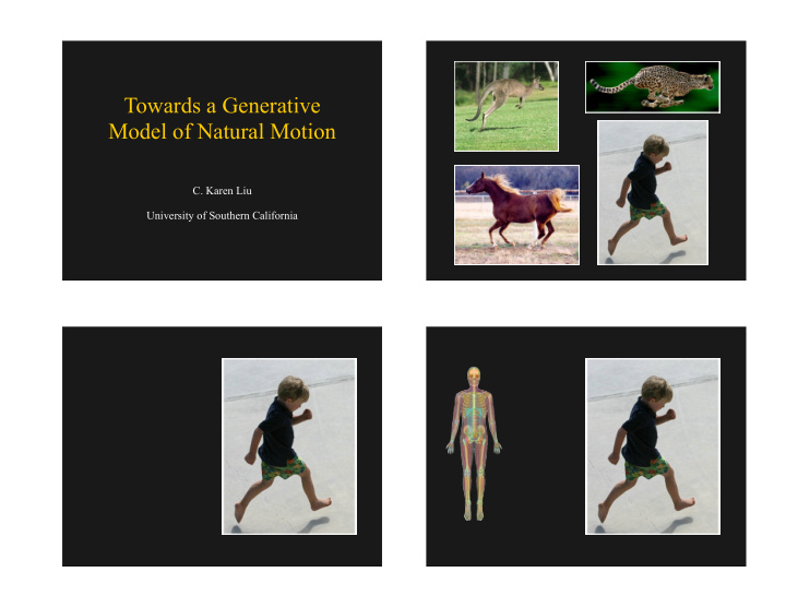 towards a generative model of natural motion