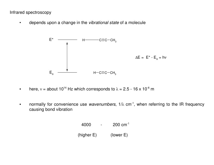 infrared spectroscopy depends upon a change in the