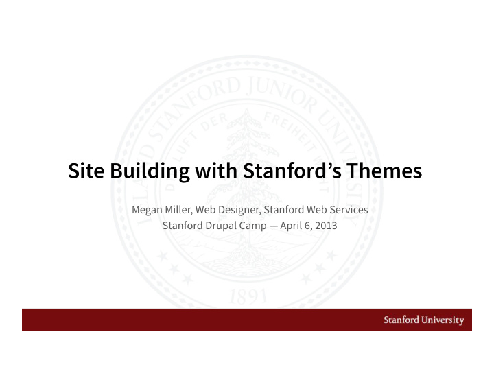site building with stanford s themes