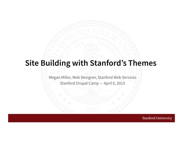 site building with stanford s themes