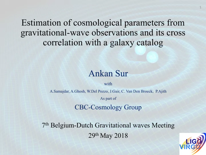 estimation of cosmological parameters from gravitational