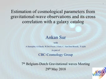 Estimation of cosmological parameters from  gravitational-wave observations and its cross