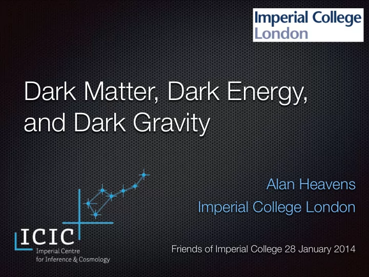 dark matter dark energy and dark gravity