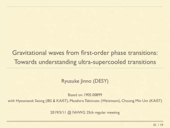 Gravitational waves from first-order phase transitions:  Towards understanding ultra-supercooled