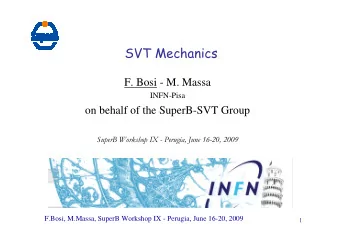 F. Bosi - M. Massa  INFN-Pisa  on behalf of the