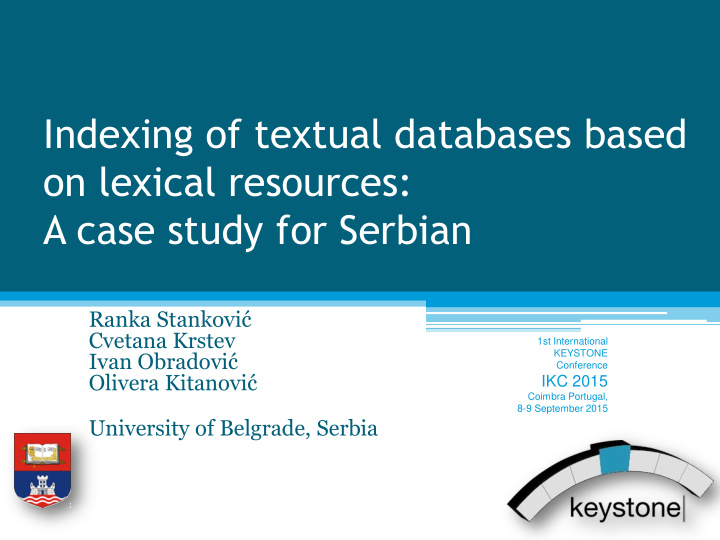 indexing of textual databases based