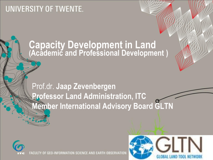 capacity development in land