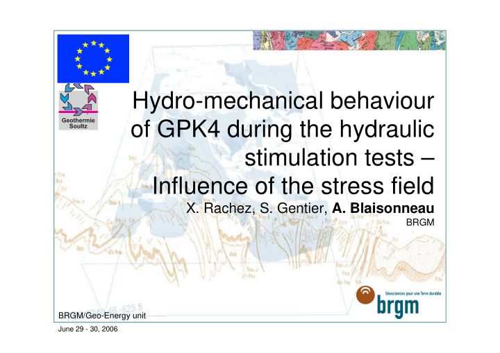 hydro mechanical behaviour of gpk4 during the hydraulic