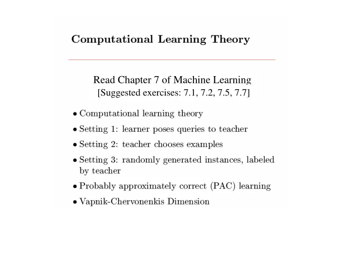 read chapter 7 of machine learning