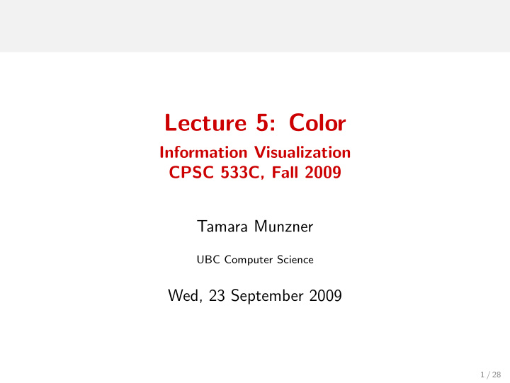 lecture 5 color