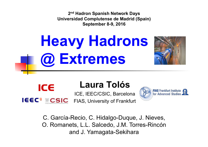 heavy hadrons extremes