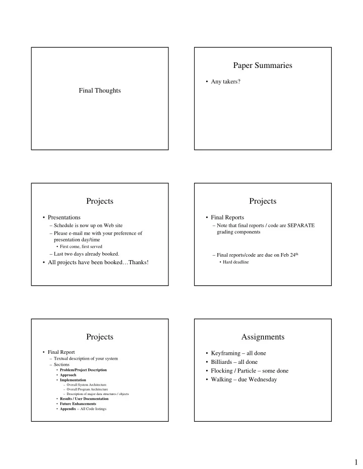 paper summaries
