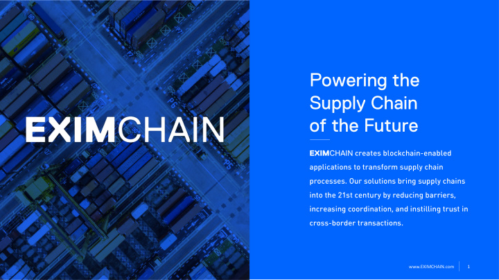 powering the supply chain of the future
