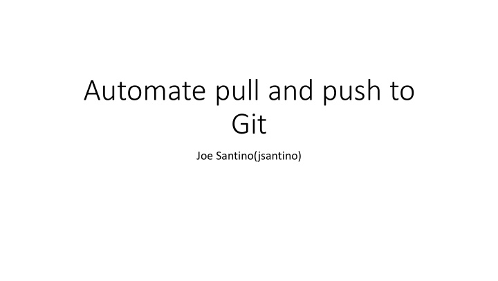 automate pull and push to git