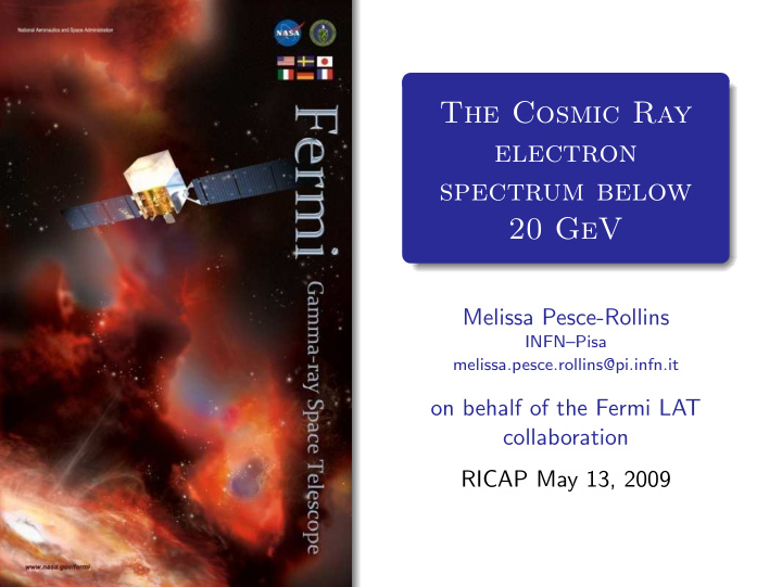 the cosmic ray electron spectrum below 20 gev