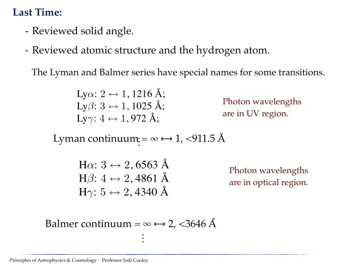 and higher states h 3 2 6563 a
