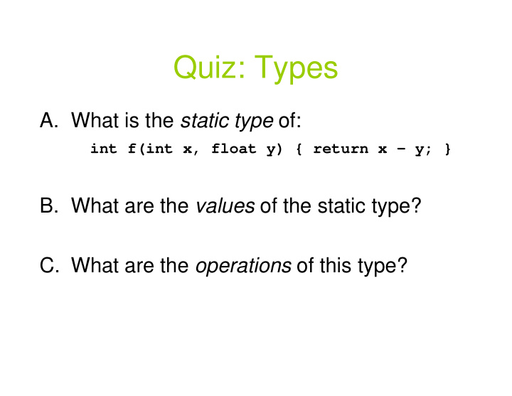 quiz types