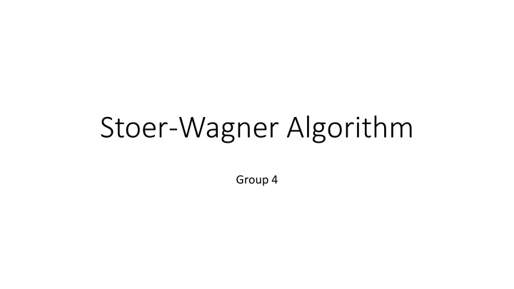 stoer wagner algorithm