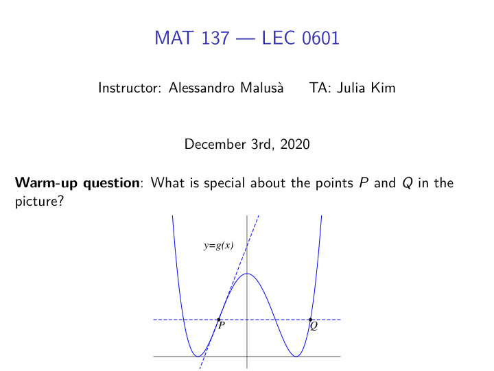 mat 137 lec 0601