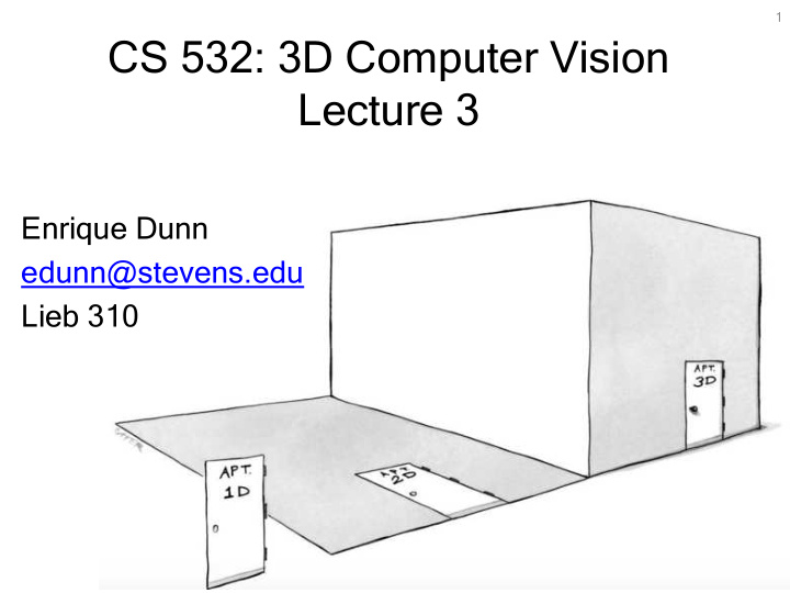 cs 532 3d computer vision lecture 3