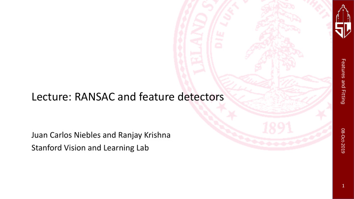 lecture ransac and feature detectors