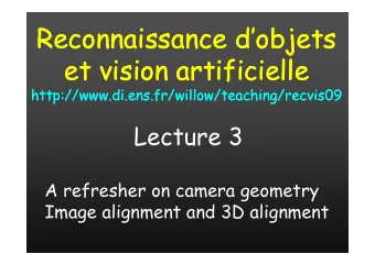 Reconnaissance dobjets  Reconnaissance d objets  Reconnaissance d objets  Reconnaissance